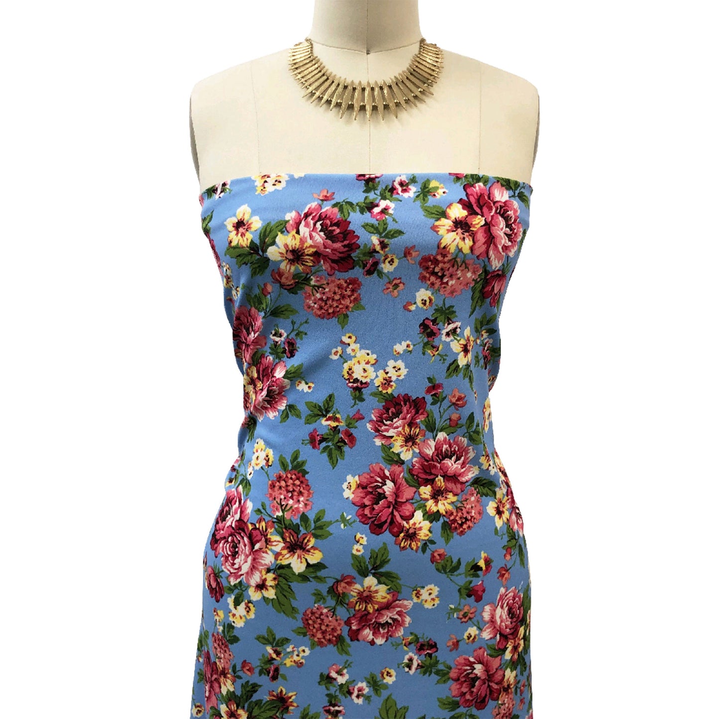 P-1051-702-BLUE-HOT-PINK - PRINTED SCUBA CREPE 97% POLY 3% SPANDEX