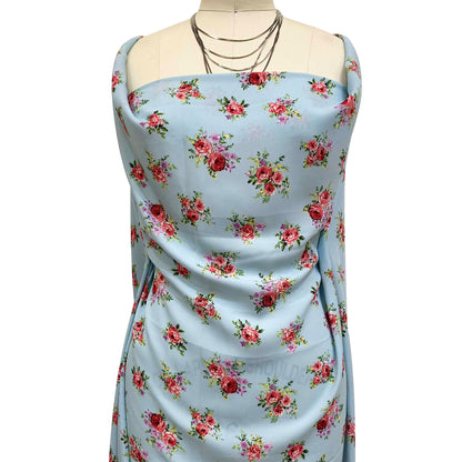 P-1052-504-MINT-ROSE-LILAC - PRINTED WOOL DOBBY 100% POLYESTER