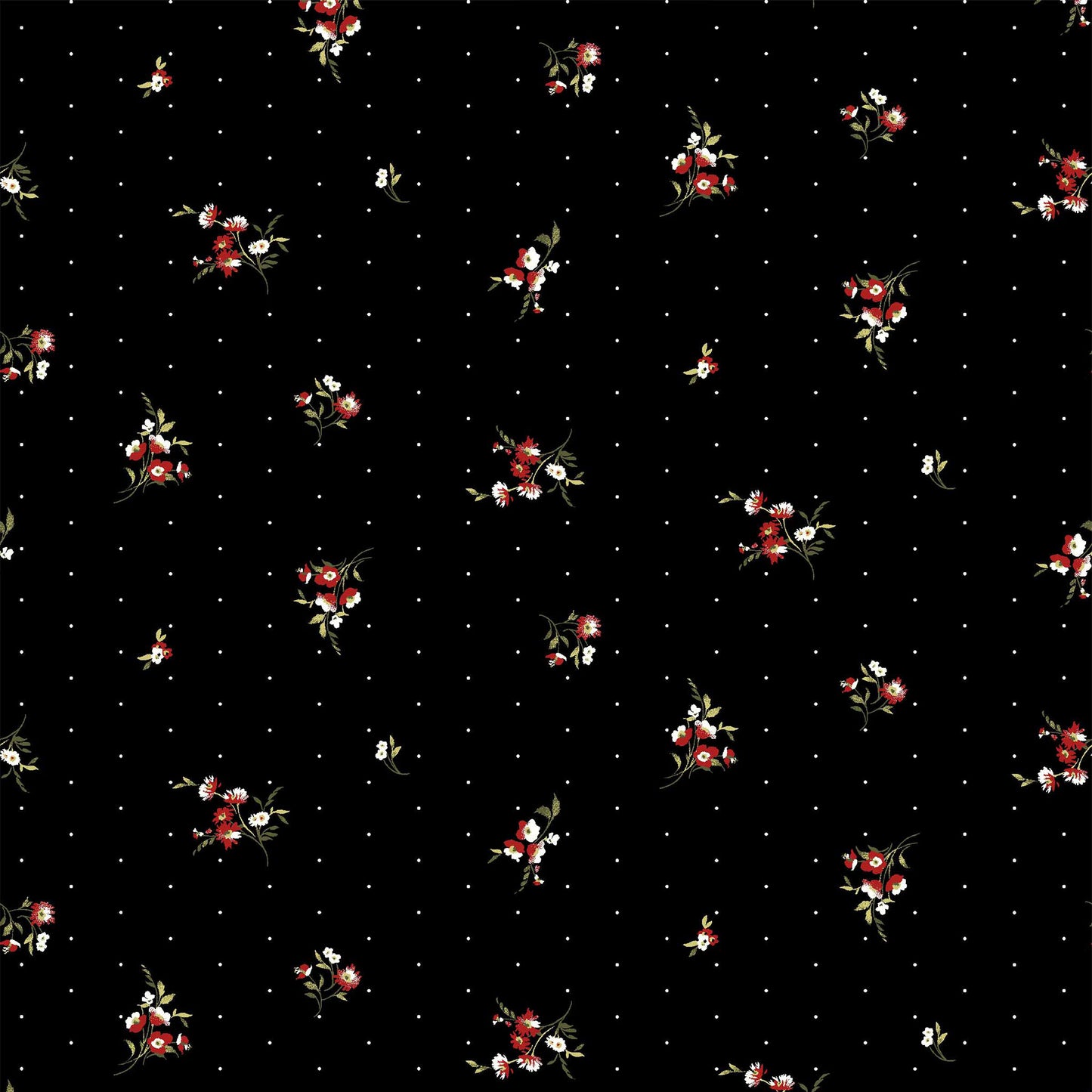 P-1054-504-BLACK-RED - PRINTED WOOL DOBBY 100% POLYESTER