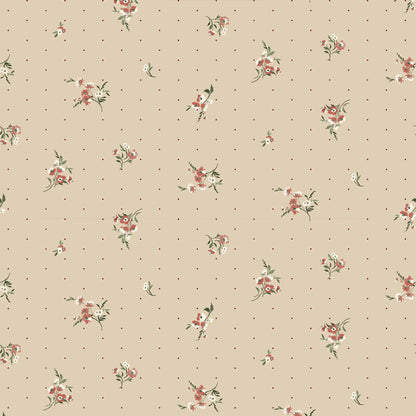 P-1054-504-TAN-GINGER - PRINTED WOOL DOBBY 100% POLYESTER