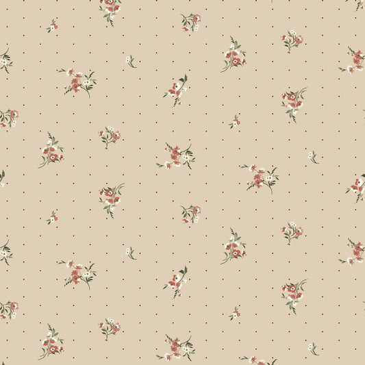 P-1054-504-TAN-GINGER - PRINTED WOOL DOBBY 100% POLYESTER