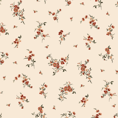 P-1056-504-CHAMPAGNE-CARAMEL - PRINTED WOOL DOBBY 100% POLYESTER