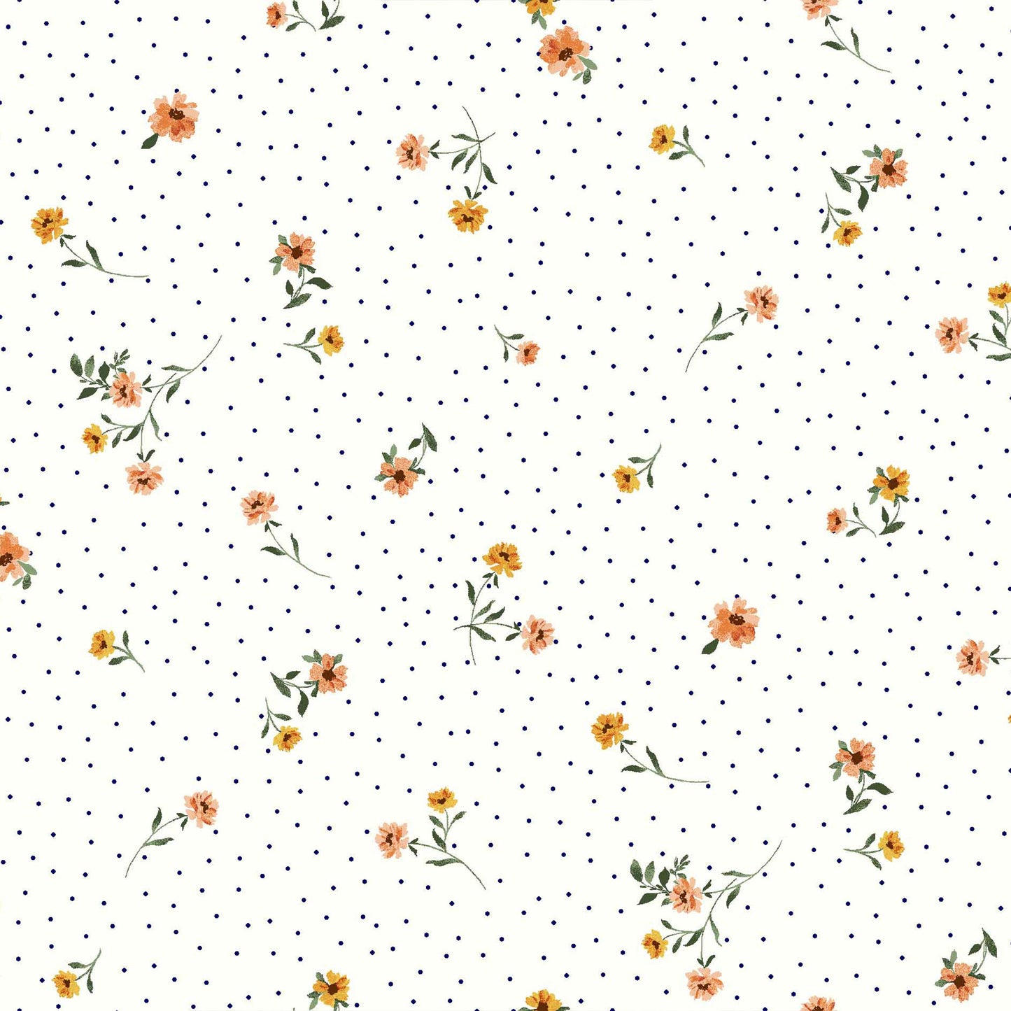 P-1057-586-OFFWHITE-PEACH - PRINTED CREPE CHIFFON 97% POLY 3% SPANDEX