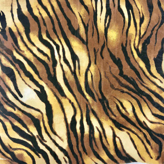 P-1061-504-ECRU-GOLDEN-BROWN - PRINTED WOOL DOBBY 100% POLYESTER