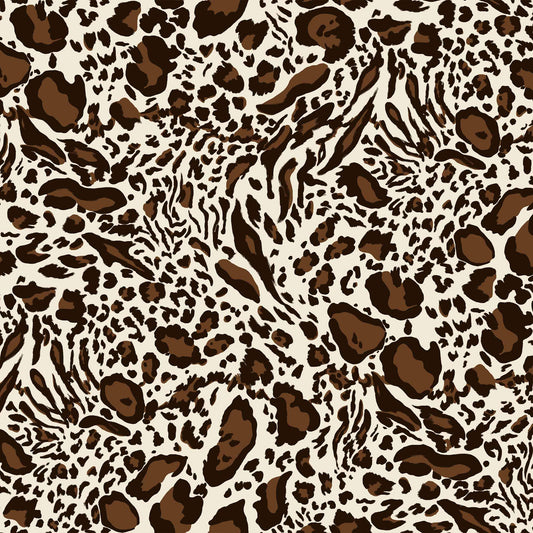 P-1073-504-ALMOND-CARAMEL - PRINTED WOOL DOBBY 100% POLYESTER