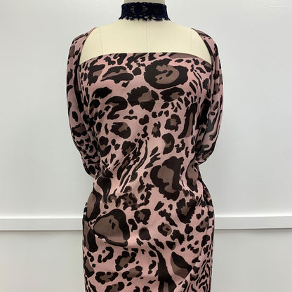 P-1073-504-PALE-MAUVE-ROSE-BROWN - PRINTED WOOL DOBBY 100% POLYESTER