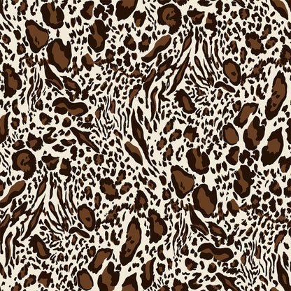 P-1073-506-ALMOND-CARAMEL - PRINTED FRENCH TERRY 63%POLY  33%RAYON  4% SPANDEX