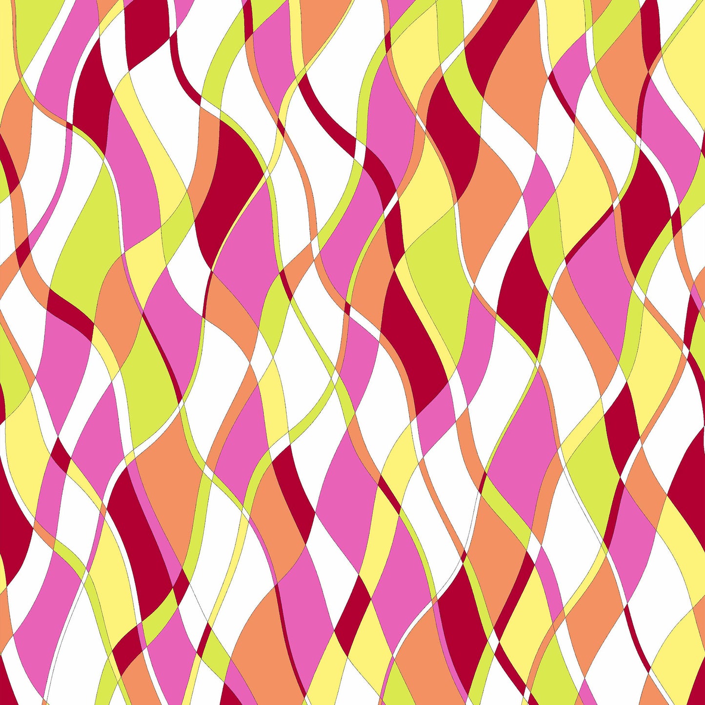 P-1087-504-CANTALOUPE-LIME - PRINTED WOOL DOBBY 100% POLYESTER