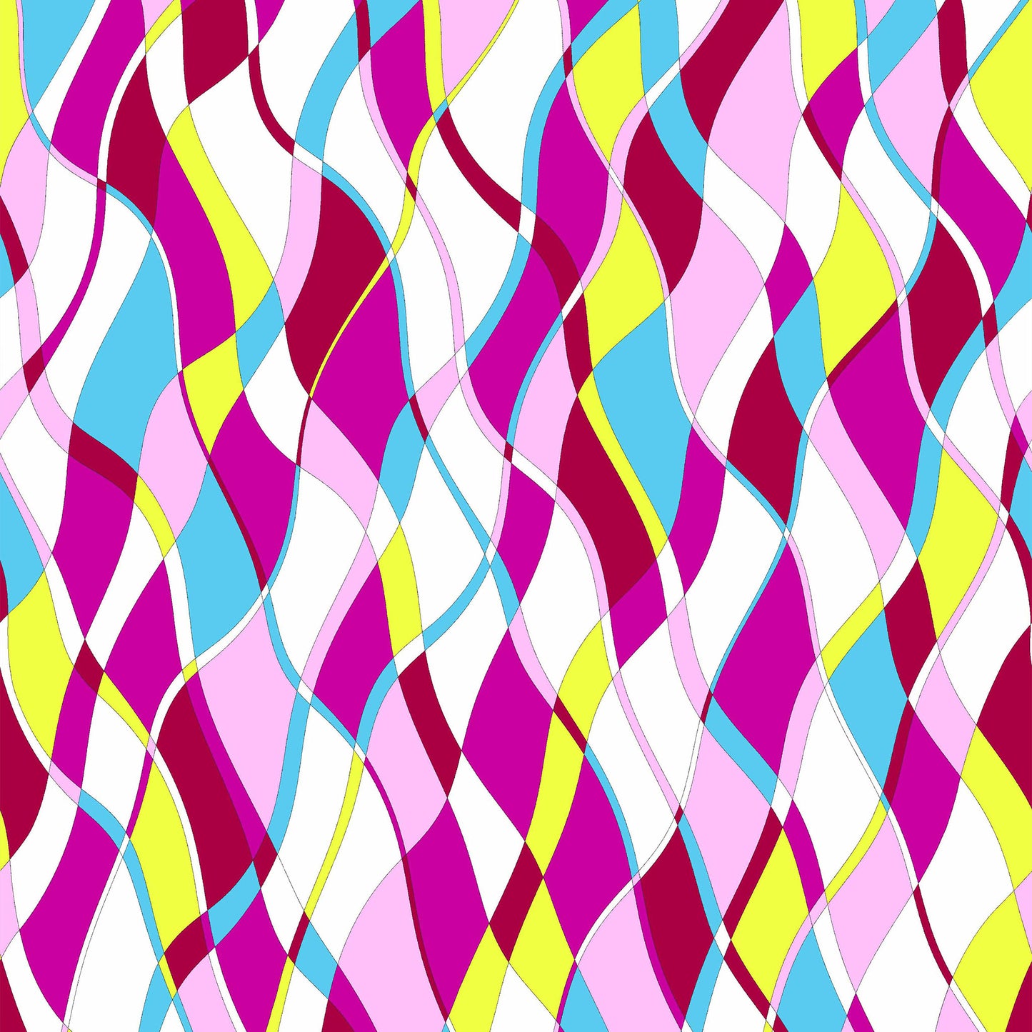 P-1087-504-TURQUOISE-PINK - PRINTED WOOL DOBBY 100% POLYESTER