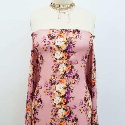 P-109-703-ROSE-GOLD-MANGO - PRINTED TWIST CREPE 92% POLY 8% SPANDEX