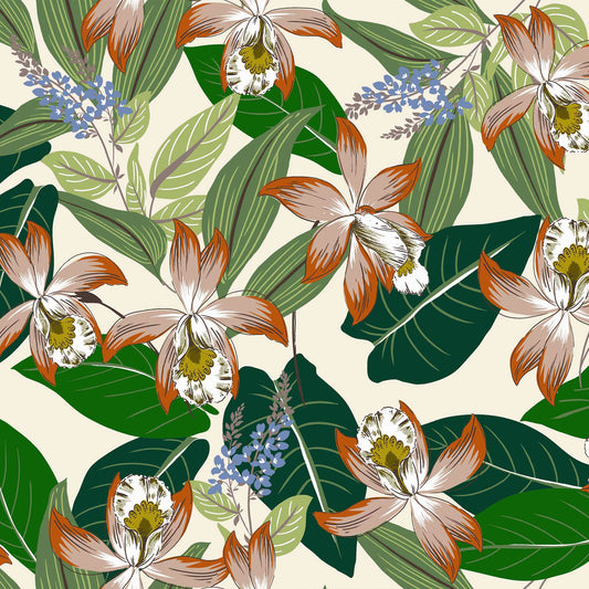 P-1108-501-ALMOND-MAPLE-SUGAR - PRINTED 100% POLYESTER HI MULTI CHIFFON WASH