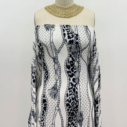 P-1118-668-OFFWHITE-GREY - PRINTED DTY 92% POLY 8% SPANDEX DTY DOUBLE SIDED BRUSH