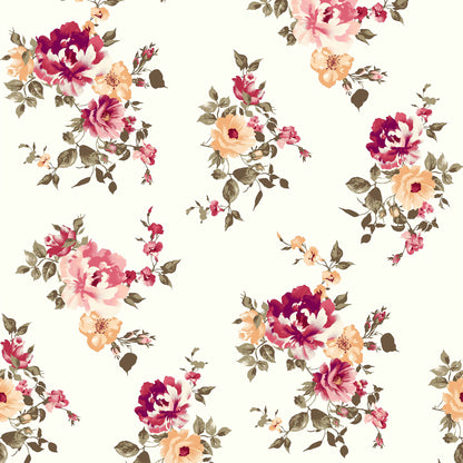 P-112-453-IVORY-RED - PRINTED POLY POWER MESH 92%POLY 8%SPANDEX