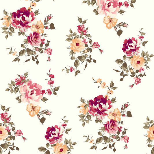 P-112-453-IVORY-RED - PRINTED POLY POWER MESH 92%POLY 8%SPANDEX