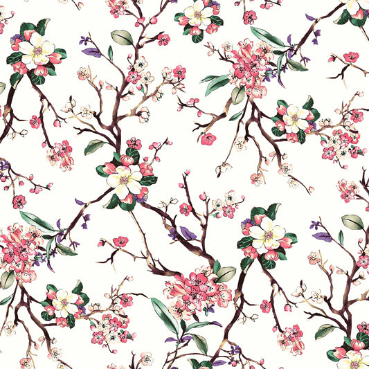 P-1150-754-IVORY-WATERMELON - PRINTED POLY MOROCCAN 100% POLY