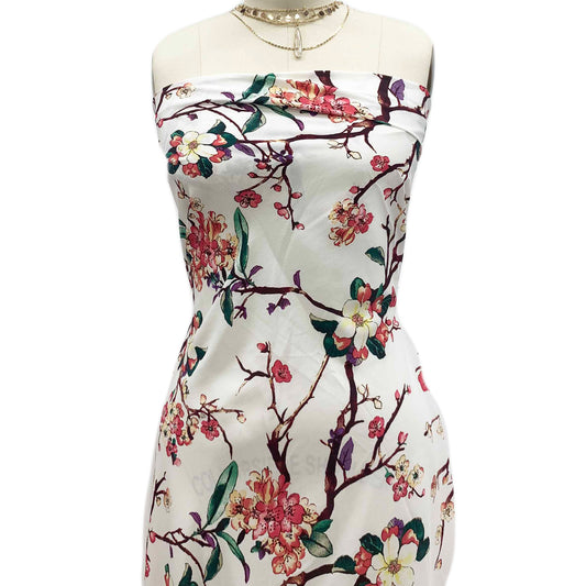 P-1150-754-IVORY-WATERMELON - PRINTED POLY MOROCCAN 100% POLY