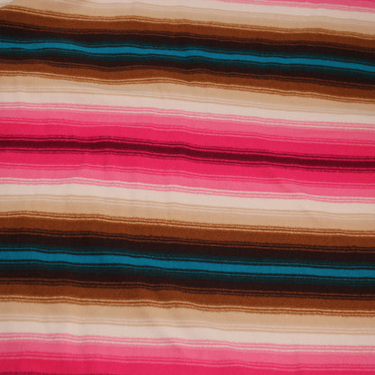 P-1175-668-BROWN-PINK-TEAL - PRINTED DTY 92% POLY 8% SPANDEX DTY DOUBLE SIDED BRUSH