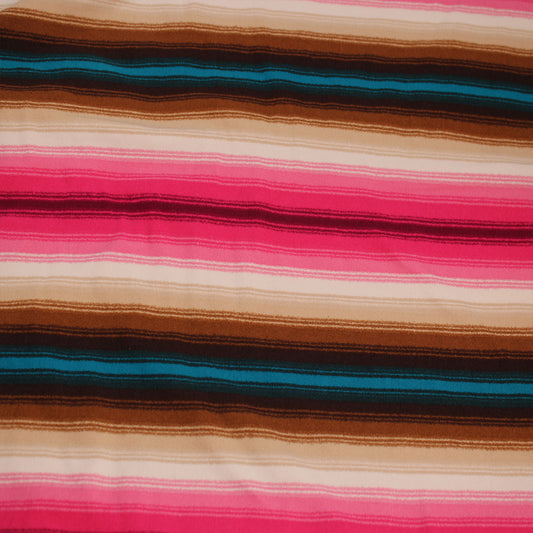 P-1175-668-BROWN-PINK-TEAL - PRINTED DTY 92% POLY 8% SPANDEX DTY DOUBLE SIDED BRUSH