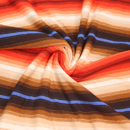 P-1175-668-BROWN-SPICY-ORANGE-BLUE - PRINTED DTY 92% POLY 8% SPANDEX DTY DOUBLE SIDED BRUSH