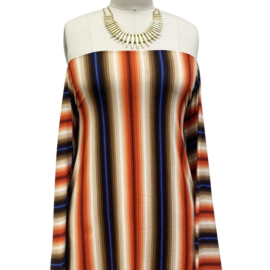 P-1175-668-BROWN-SPICY-ORANGE-BLUE - PRINTED DTY 92% POLY 8% SPANDEX DTY DOUBLE SIDED BRUSH