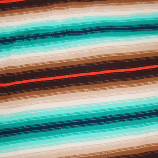P-1175-668-BROWN-TURQUOISE-FLAME - PRINTED DTY 92% POLY 8% SPANDEX DTY DOUBLE SIDED BRUSH