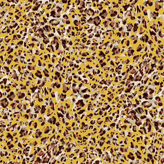 P-118-668-GOLDEN-MUSTARD-CORAL - PRINTED DTY 92% POLY 8% SPANDEX DTY DOUBLE SIDED BRUSH