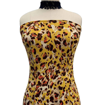 P-118-668-GOLDEN-MUSTARD-CORAL - PRINTED DTY 92% POLY 8% SPANDEX DTY DOUBLE SIDED BRUSH