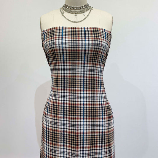 P-1211-668-OFF-WHITE-CAMEL-BURGUNDY - PRINTED DTY 92% POLY 8% SPANDEX DTY DOUBLE SIDED BRUSH