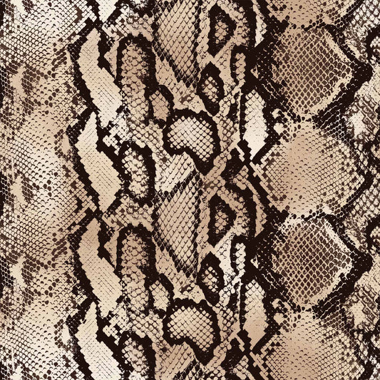 P-1268-754-ALMOND-DARK-BROWN - PRINTED POLY MOROCCAN 100% POLY