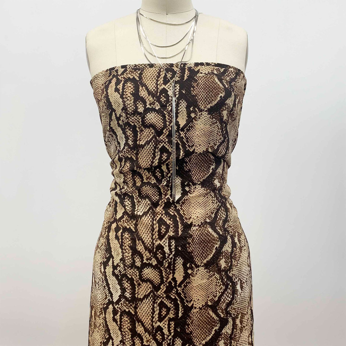 P-1268-754-ALMOND-DARK-BROWN - PRINTED POLY MOROCCAN 100% POLY