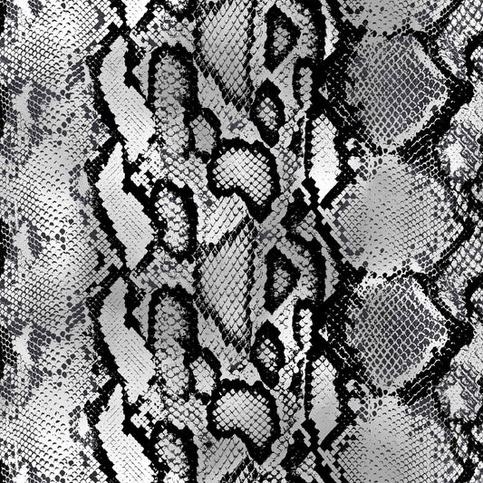 P-1268-754-GREY-BLACK - PRINTED POLY MOROCCAN 100% POLY