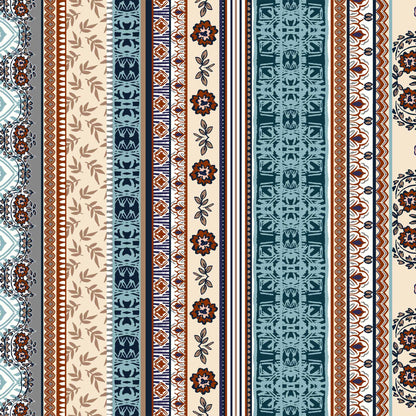 P-1271-754-HUNTER-GREEN-CINNAMON - PRINTED POLY MOROCCAN 100% POLY