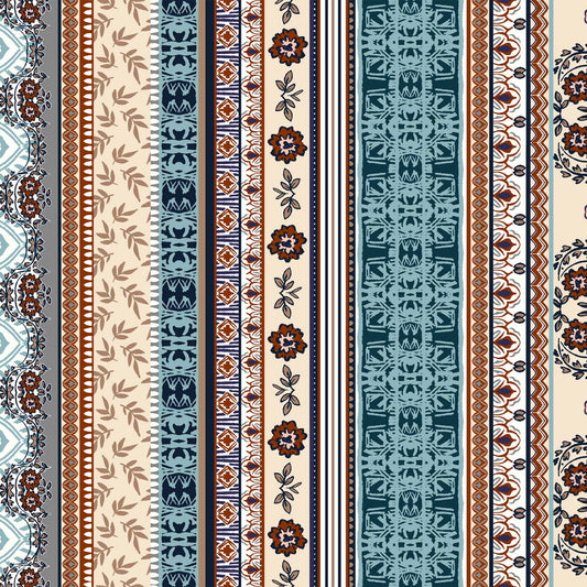 P-1271-754-HUNTER-GREEN-CINNAMON - PRINTED POLY MOROCCAN 100% POLY