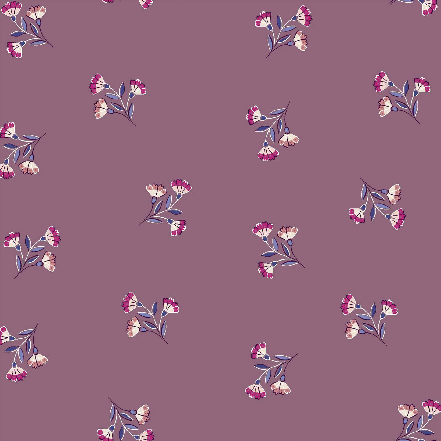 P-128-688-MAUVE-MAGENTA - PRINTED LINEN LOOK 100% POLYESTER