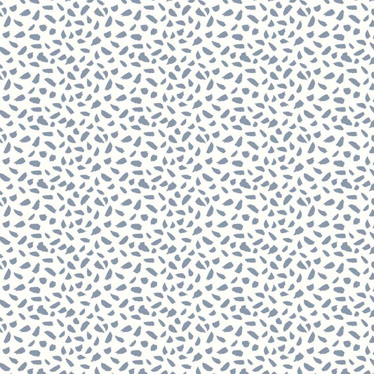 P-1315-754-IVORY-BLUE - PRINTED POLY MOROCCAN 100% POLY