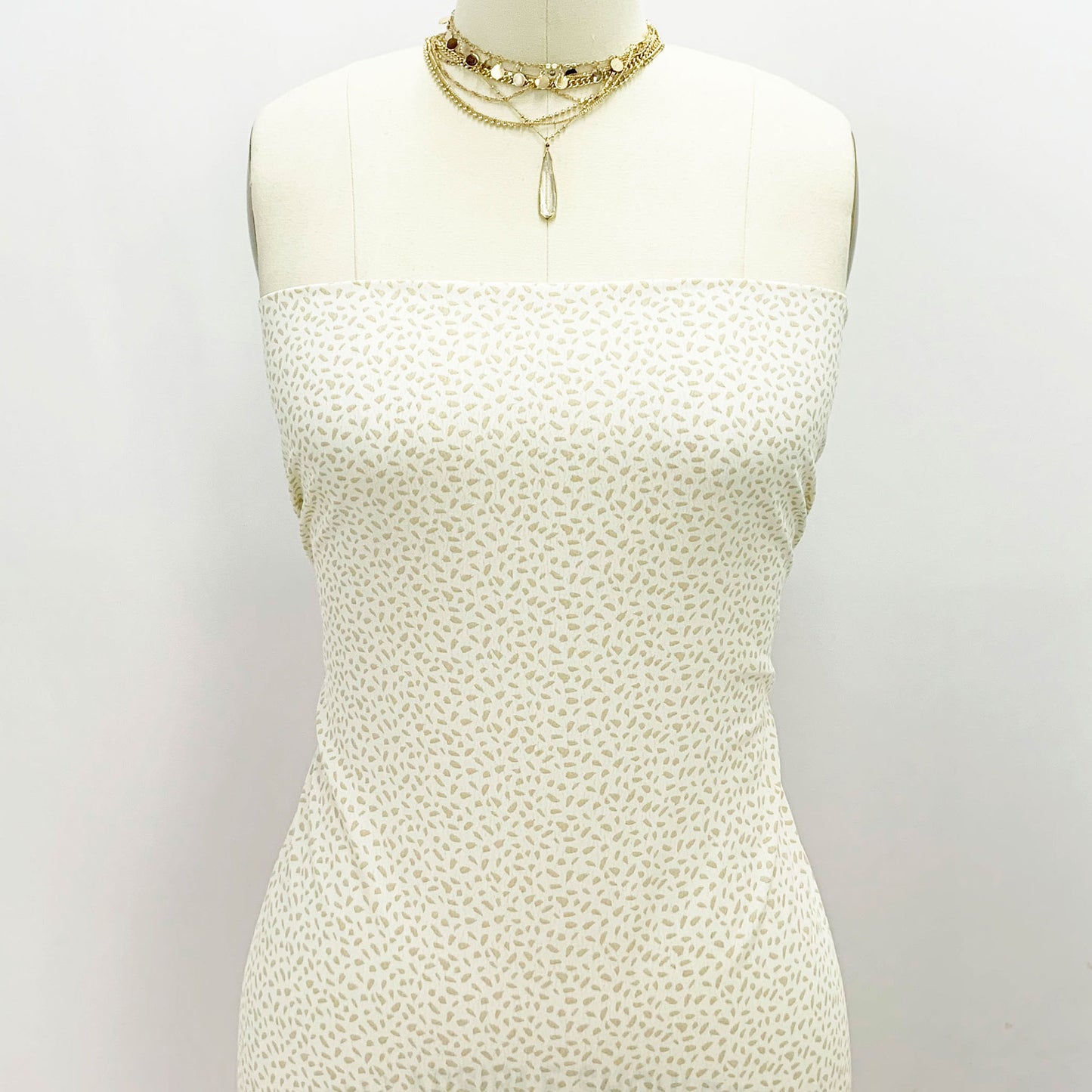 P-1315-754-IVORY-TAUPE - PRINTED POLY MOROCCAN 100% POLY