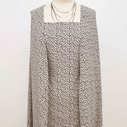 P-1315-754-TAN-BLACK - PRINTED POLY MOROCCAN 100% POLY