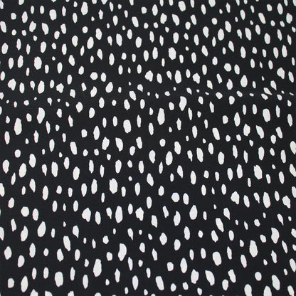 P-1326-754-BLACK-OFFWHITE - PRINTED POLY MOROCCAN 100% POLY