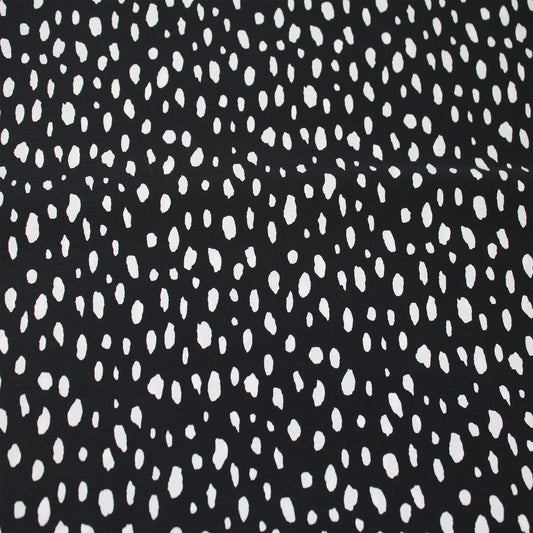 P-1326-754-BLACK-OFFWHITE - PRINTED POLY MOROCCAN 100% POLY