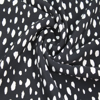 P-1326-754-BLACK-OFFWHITE - PRINTED POLY MOROCCAN 100% POLY
