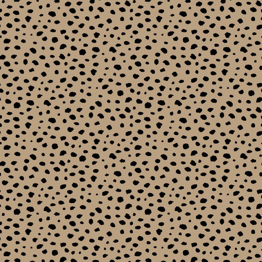 P-1326-754-TAUPE-BLACK - PRINTED POLY MOROCCAN 100% POLY