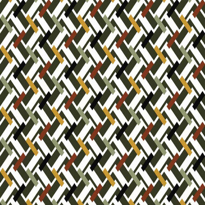 P-1332-504-OFF-WHITE-OLIVE-GOLD - PRINTED WOOL DOBBY 100% POLYESTER