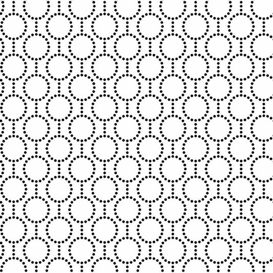 P-1334-504-OFF-WHITE-BLACK - PRINTED WOOL DOBBY 100% POLYESTER