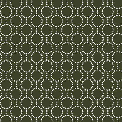 P-1334-504-OLIVE-ECRU - PRINTED WOOL DOBBY 100% POLYESTER