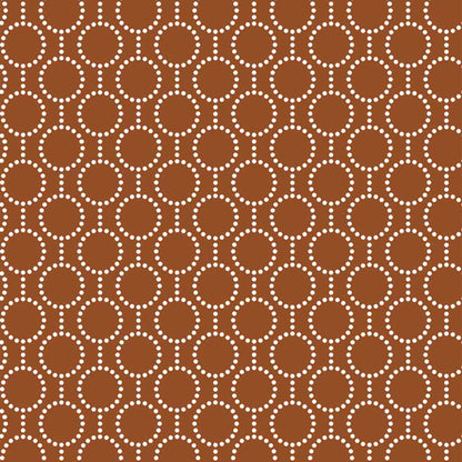 P-1334-504-RUST-OFF-WHITE - PRINTED WOOL DOBBY 100% POLYESTER