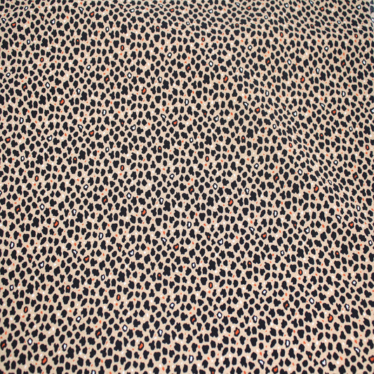 P-1337-754-TAUPE BLACK -  PRINTED POLY MOROCCAN 100% POLY