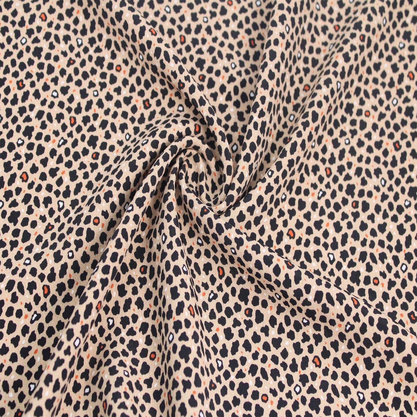 P-1337-754-TAUPE BLACK -  PRINTED POLY MOROCCAN 100% POLY