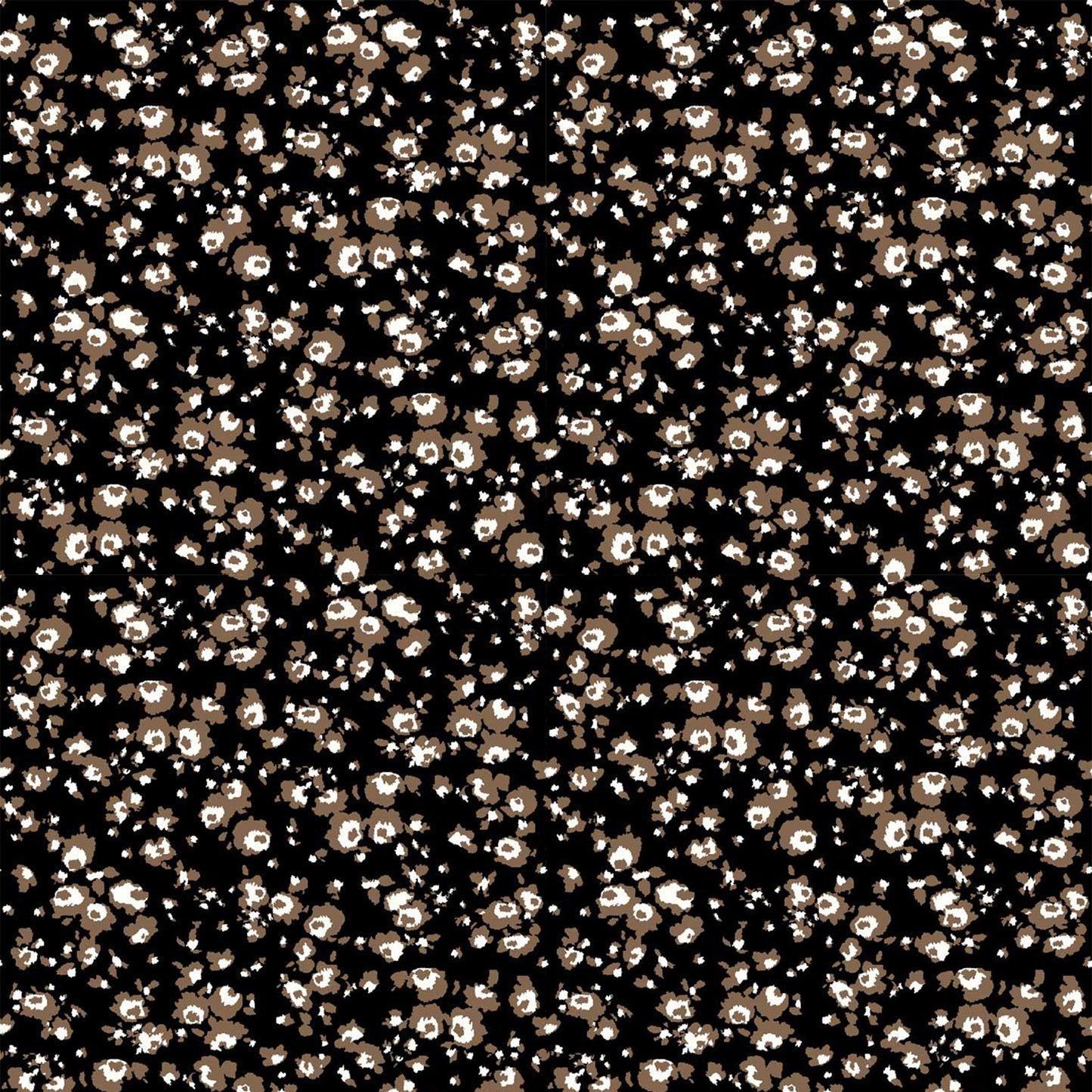 P-1339-504-BLACK-MOCHA - PRINTED WOOL DOBBY 100% POLYESTER