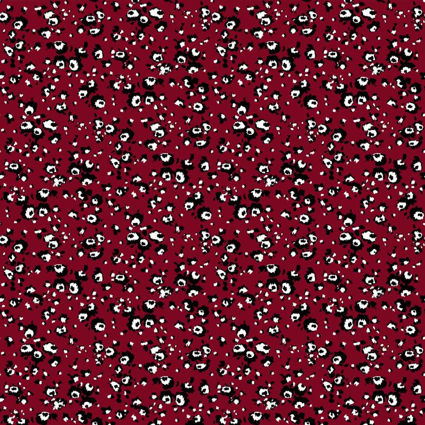 P-1339-504-CARMINE-RED-BLACK - PRINTED WOOL DOBBY 100% POLYESTER