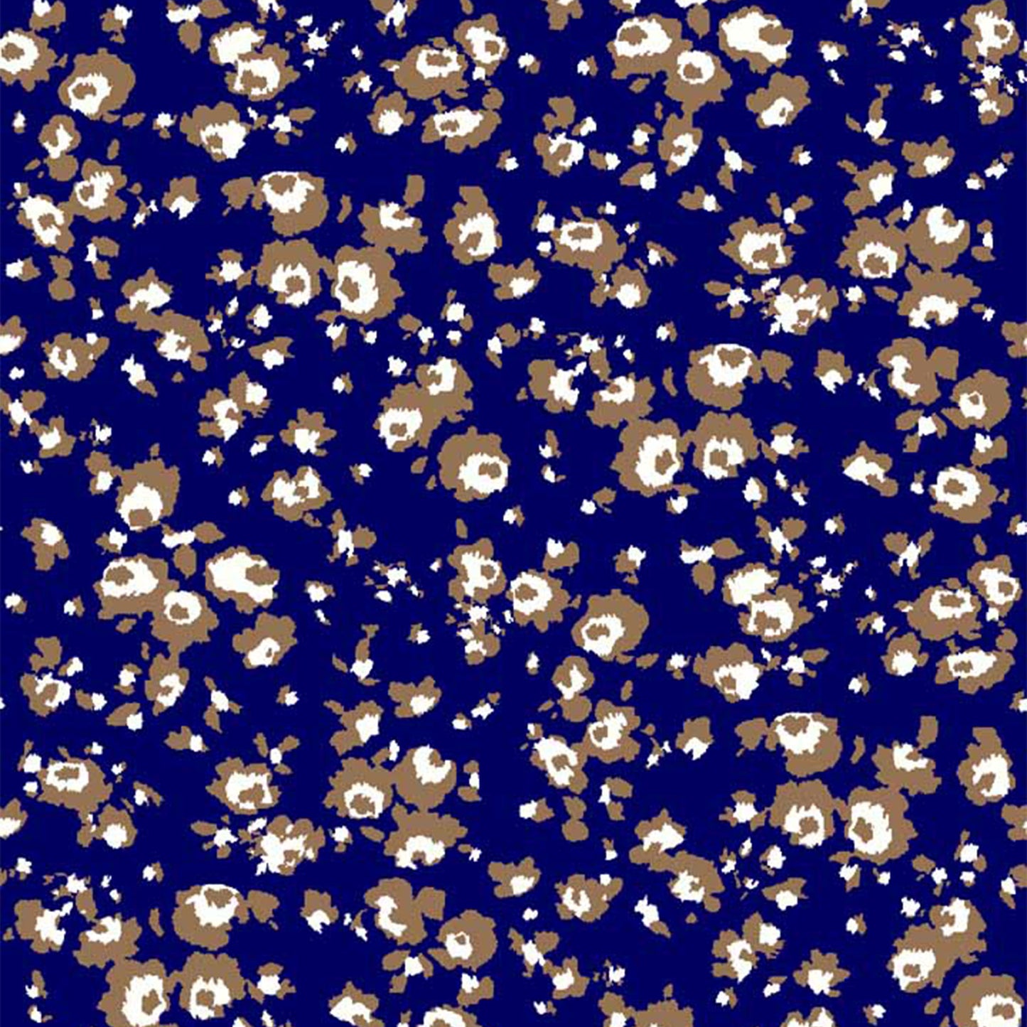 P-1339-504-NAVY-LATTE - PRINTED WOOL DOBBY 100% POLYESTER